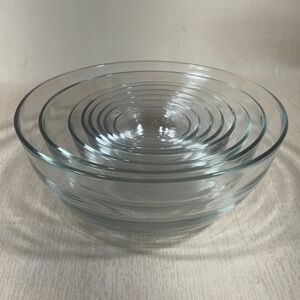 Clear Glass Nesting Bowls-Set of 8